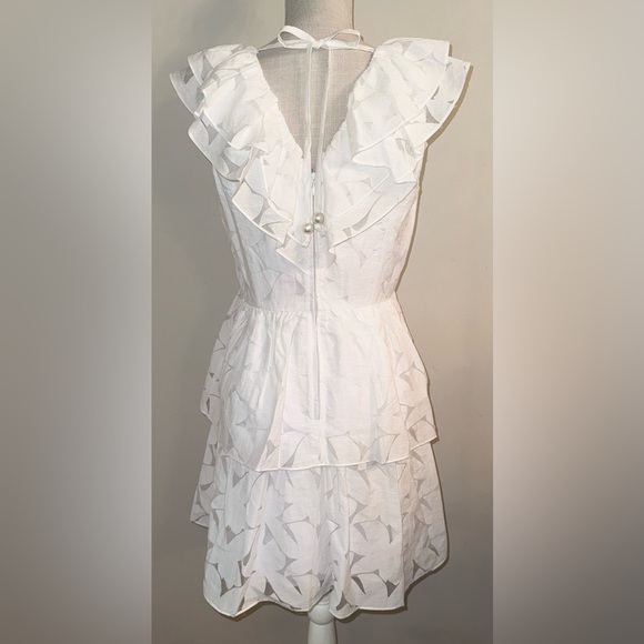 Lilly Pulitzer Ritamarie Ruffle Dress Resort White Flora Faille Sz 6 NWT - Picture 4 of 16